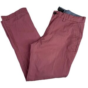 Banana Republic Emerson‎ Chino Pants Red Heather 33x30 100% Cotton Classic Fit